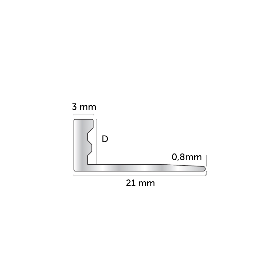 L Profil aluminium 10 mm - Bild 2
